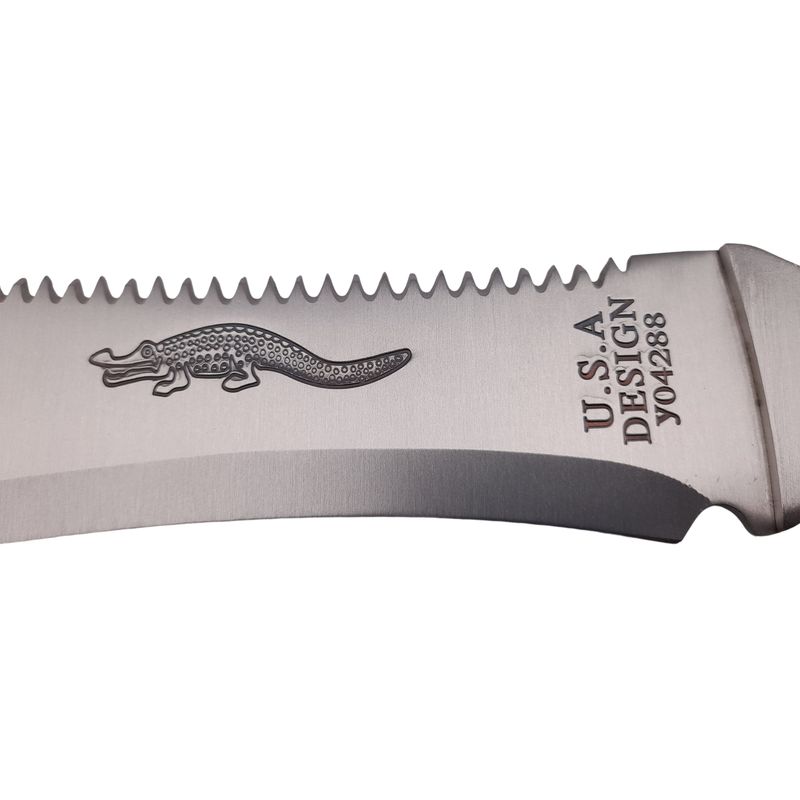 Sport si Outdoor - Camping - Cutite, bricege si accesorii - Cutite si bricege - Maceta de vanatoare IdeallStore®, USA Croc, otel inoxidabil, argintie, 47 cm - Infinity.ro