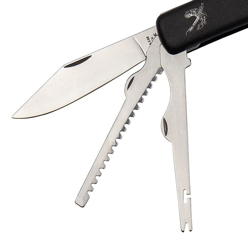 Sport si Outdoor - Camping - Cutite, bricege si accesorii - Cutite si bricege - Briceag de buzunar IdeallStore®, Fisherman Tool, otel inoxidabil, 17.5 cm, negru - Infinity.ro