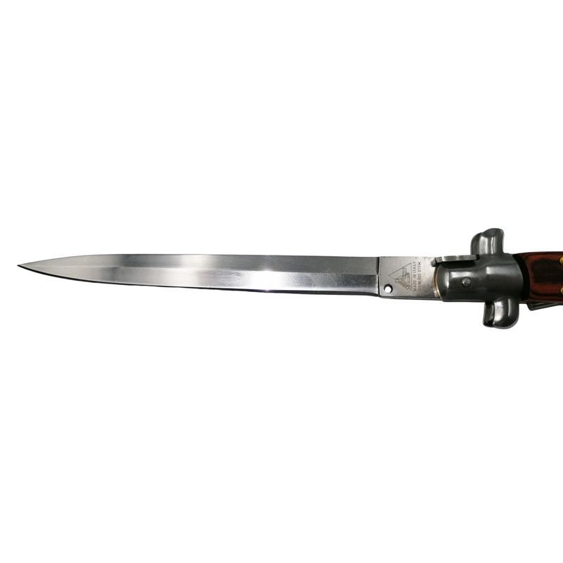 Sport si Outdoor - Camping - Cutite, bricege si accesorii - Cutite si bricege - Briceag automat, Italian Blade, Stiletto, otel inoxidabil, 33 cm, husa inclusa, maro - Infinity.ro