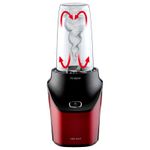 Electronice si Electrocasnice - Electrocasnice bucatarie - Mixere, tocatoare & roboti de bucatarie - Blendere si mini tocatoare - Nutriblender juicer Trisa Energy Boost 6928.8312, rosu-negru - Infinity.ro