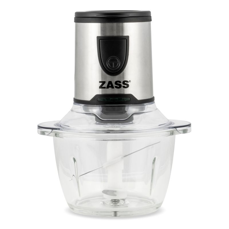 Electronice si Electrocasnice - Electrocasnice bucatarie - Mixere, tocatoare & roboti de bucatarie - Blendere si mini tocatoare - Tocator (Chopper) multifunctional (4 in 1) Zass ZMCH 02, negru-argintiu - Infinity.ro