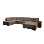Casa si Gradina - Mobilier - Canapele si coltare - Canapele - Canapea in forma de U, tesatura maro, stanga, VITOS - Infinity.ro