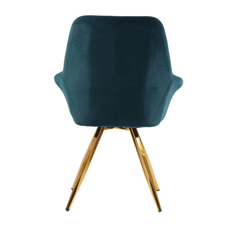 Casa si Gradina - Mobilier - Scaune si fotolii - Scaune - Scaun de luat masa, tesatura din catifea pe albastru inchis / alama, FARAH - Infinity.ro
