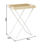 Casa si Gradina - Mobilier - Mese si birouri - Masute de cafea - Masuta de servire, natural/alb, BELENE - Infinity.ro