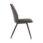 Casa si Gradina - Mobilier - Scaune si fotolii - Scaune - Scaun dining, tesatura gri maro cu efect de piele intoarsa, HERDA - Infinity.ro