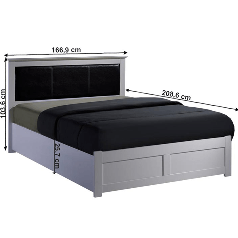 Casa si Gradina - Mobilier - Paturi si accesorii - Paturi - Pat, alb/negru, MOET - Infinity.ro