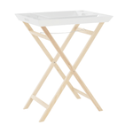 Casa si Gradina - Mobilier - Mese si birouri - Masute de cafea - Masuta de servire cu doua tavi detasabile, alb/natural, NORGE - Infinity.ro