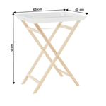 Casa si Gradina - Mobilier - Mese si birouri - Masute de cafea - Masuta de servire cu doua tavi detasabile, alb/natural, NORGE - Infinity.ro