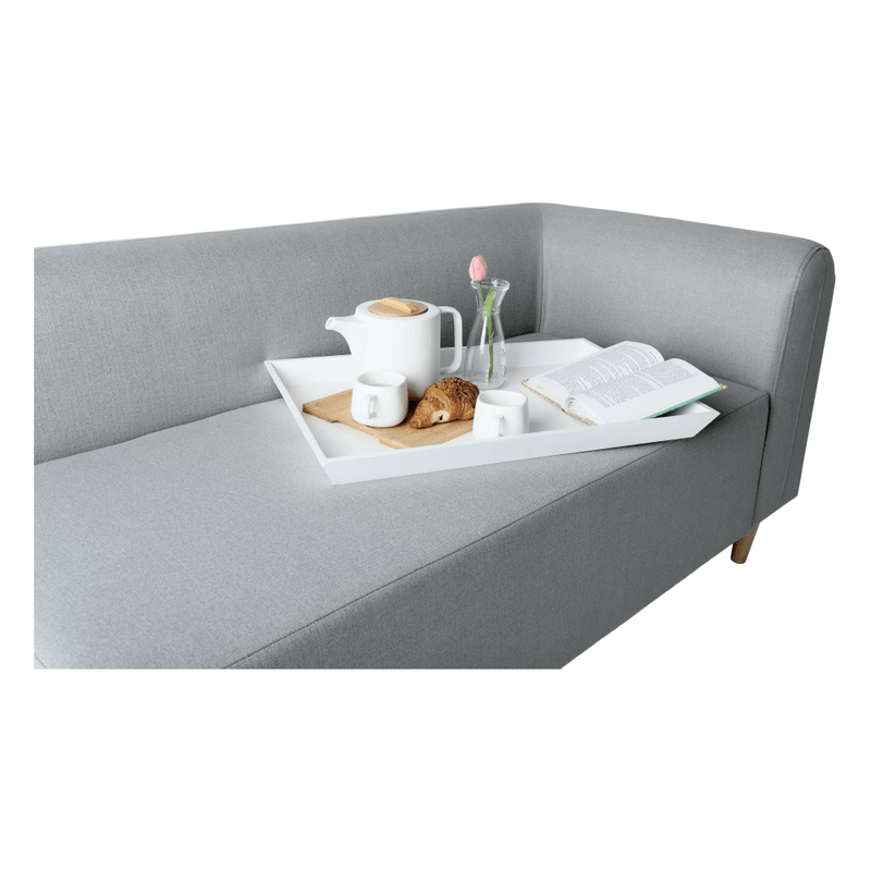 Casa si Gradina - Mobilier - Mese si birouri - Masute de cafea - Masuta de servire cu doua tavi detasabile, alb/natural, NORGE - Infinity.ro