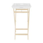 Casa si Gradina - Mobilier - Mese si birouri - Masute de cafea - Masuta de servire cu doua tavi detasabile, alb/natural, NORGE - Infinity.ro