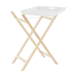 Casa si Gradina - Mobilier - Mese si birouri - Masute de cafea - Masuta de servire cu doua tavi detasabile, alb/natural, NORGE - Infinity.ro
