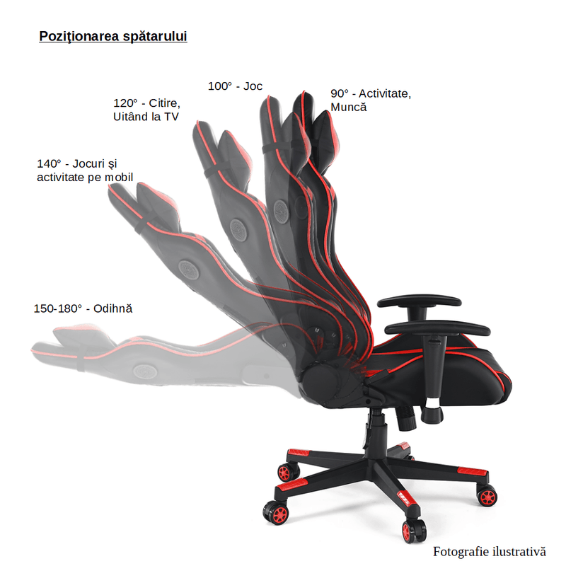 Casa si Gradina - Mobilier - Scaune si fotolii - Fotolii - Fotoliu birou/gaming, galben/negru/portocaliu, SOLERO - Infinity.ro