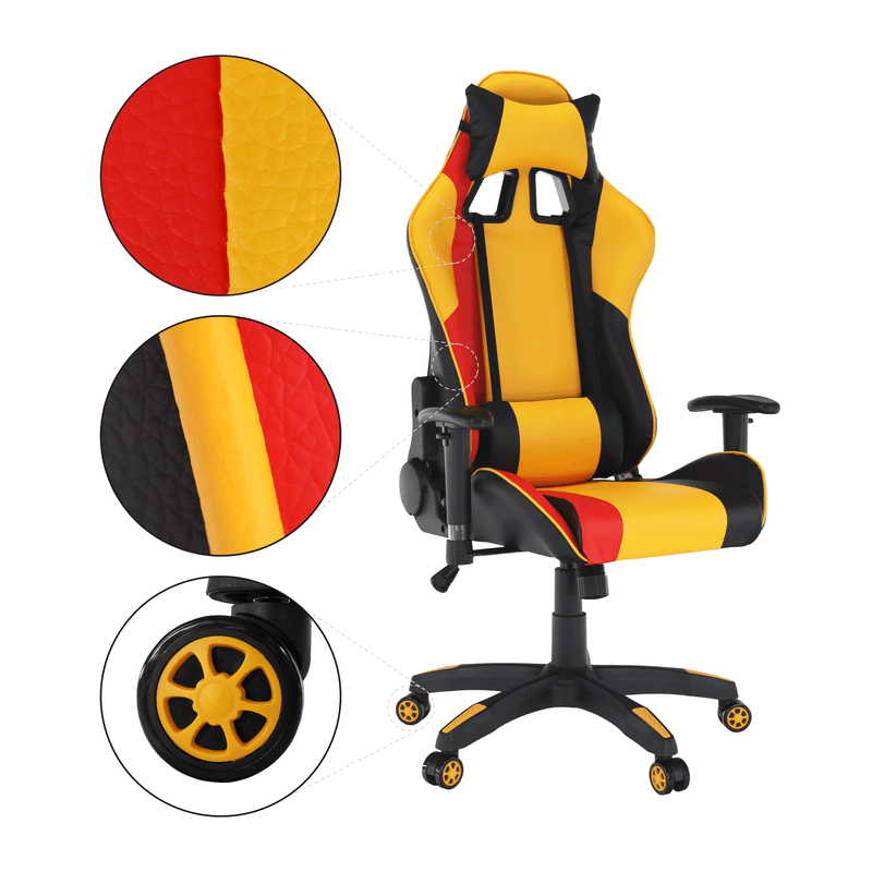 Casa si Gradina - Mobilier - Scaune si fotolii - Fotolii - Fotoliu birou/gaming, galben/negru/portocaliu, SOLERO - Infinity.ro