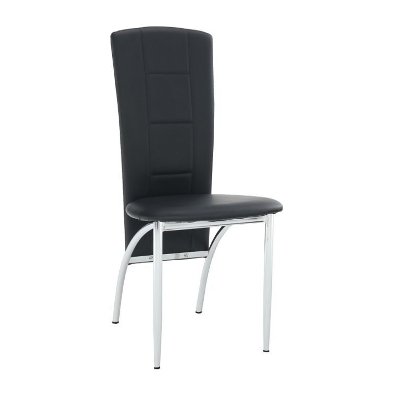 Casa si Gradina - Mobilier - Scaune si fotolii - Scaune - Scaun, piele eco neagra/crom, FINA - Infinity.ro