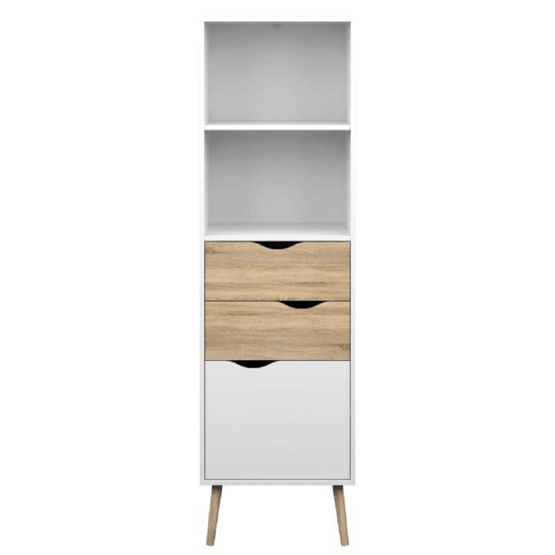 Casa si Gradina - Mobilier - Dulapuri si sifoniere - Dulapuri - Vitrina, stejar sonoma/alb, OSLO 75382 - Infinity.ro