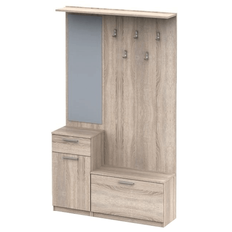 Casa si Gradina - Mobilier - Organizare si depozitare - Cuiere - Ansamblu pentru hol, stejar sonoma, NOKO-SINGA 04 - Infinity.ro