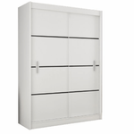 Casa si Gradina - Mobilier - Dulapuri si sifoniere - Dulapuri - Dulap cu usi glisante, alb/negru, MERINA 150 - Infinity.ro