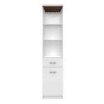 Casa si Gradina - Mobilier - Biblioteci si rafturi - Etajere - Etajera 1D1S cu sertar, PAL melaminat, alb/stejar sonoma, TOPTY - Infinity.ro