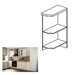 Casa si Gradina - Mobilier - Dulapuri si sifoniere - Dulapuri - Dulap inferior D25PZ, model dreapta, alb, SICILIA - Infinity.ro