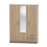 Casa si Gradina - Mobilier - Dulapuri si sifoniere - Dulapuri - Dulap cu 3-usi, stejar sonoma, BETTY 7 BE07-001-00 - Infinity.ro