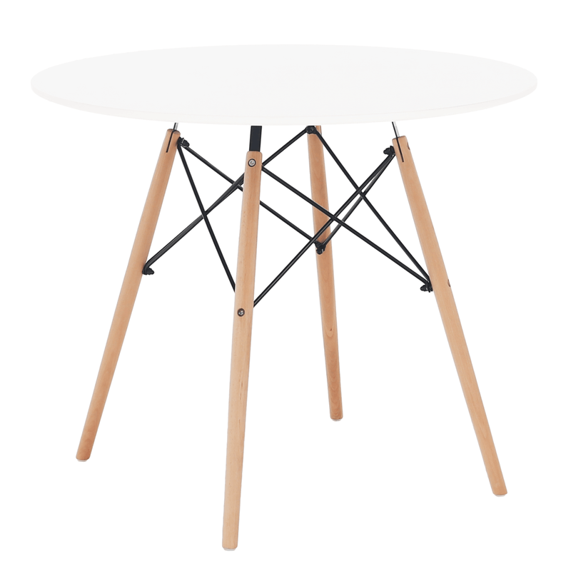 Casa si Gradina - Mobilier - Mese si birouri - Mese bucatarie si dining - Masa de bucatarie, alba/fag, diametru 90 cm, GAMIN NEW 90 - Infinity.ro