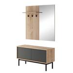 Casa si Gradina - Mobilier - Organizare si depozitare - Cuiere - Mobilier de hol, stejar jaskson hickory/grafit, BERGEN BGD104 - Infinity.ro