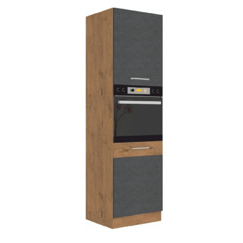 Casa si Gradina - Mobilier - Dulapuri si sifoniere - Dulapuri - Dulap inalt, stejar lancelot/gri mat, VEGA 60 DP-210 2F - Infinity.ro