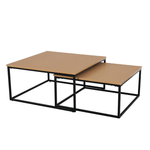 Casa si Gradina - Mobilier - Mese si birouri - Masute de cafea - Set de doua masute de cafea, fag/negru, KASTLER TIPUL 1 - Infinity.ro