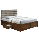 Casa si Gradina - Mobilier - Paturi si accesorii - Paturi - Pat, nuc/bej, BETRA, 160x200 - Infinity.ro