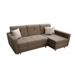 Casa si Gradina - Mobilier - Canapele si coltare - Coltare - Coltar, maro/maro deschis, dreapta, HAKAN - Infinity.ro