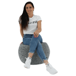 Casa si Gradina - Mobilier - Scaune si fotolii - Fotolii - Husa-puf de ezut,, negru/alb, HANORD - Infinity.ro