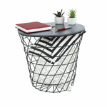Casa si Gradina - Mobilier - Mese si birouri - Masute de cafea - Masuta auxiliara, grafit/negru, BATIS TYP 2 - Infinity.ro