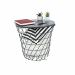 Casa si Gradina - Mobilier - Mese si birouri - Masute de cafea - Masuta auxiliara, grafit/negru, BATIS TYP 3 - Infinity.ro