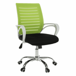 Casa si Gradina - Mobilier - Scaune si fotolii - Fotolii - Fotoliu de birou, verde/negru/alb/crom, OZELA - Infinity.ro