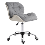 Casa si Gradina - Mobilier - Scaune si fotolii - Fotolii - Fotoliu de birou alb/gri/crom, BADAR - Infinity.ro