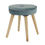 Casa si Gradina - Mobilier - Scaune si fotolii - Tabureti - Taburet, catifea Velvet gri albastrui/pin, MERLE - Infinity.ro