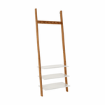 Casa si Gradina - Mobilier - Organizare si depozitare - Cuiere - Cuier cu rafturi, alb/bambus, MARIKE TYP 2 - Infinity.ro