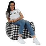 Casa si Gradina - Mobilier - Scaune si fotolii - Tabureti - Taburet, negru/alb, KRETON - Infinity.ro