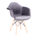 Casa si Gradina - Mobilier - Scaune si fotolii - Fotolii - Fotoliu modern, gri maro Taupe material textil Velvet, DAREL TIP 3 - Infinity.ro