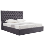 Casa si Gradina - Mobilier - Paturi si accesorii - Paturi - Pat, gri inchis, 180x200, NADIA - Infinity.ro