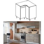 Casa si Gradina - Mobilier - Dulapuri si sifoniere - Dulapuri - Dulap inferior de colt, stejar sonoma/alb, CYRA NEW DN-90 - Infinity.ro
