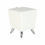 Casa si Gradina - Mobilier - Scaune si fotolii - Tabureti - Taburet, piele ecologica alba/picioare cromate, DARS NEW - Infinity.ro