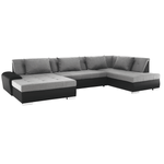 Casa si Gradina - Mobilier - Canapele si coltare - Canapele - Canapea, gri/negru, model dreapta, LIBERTO U - Infinity.ro