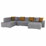 Casa si Gradina - Mobilier - Canapele si coltare - Canapele - Canapea, gri/mustar, model stanga, BELLIS U - Infinity.ro