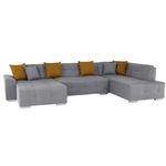 Casa si Gradina - Mobilier - Canapele si coltare - Canapele - Canapea, gri/mustar, model dreapta, BELLIS U - Infinity.ro
