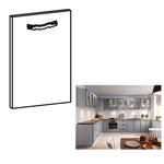 Electronice si Electrocasnice - Masini de spalat vase - Accesorii masini de spalat vase - Usa pentru masina de spalat vase, gri mat, 59,6x71,3, LAYLA - Infinity.ro