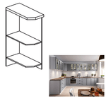 Casa si Gradina - Mobilier - Comode si corpuri - Corpuri bucatarie - Cabinet inferior deschis, alb, model stanga, LAYLA D25PZ - Infinity.ro