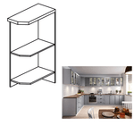 Casa si Gradina - Mobilier - Comode si corpuri - Corpuri bucatarie - Cabinet inferior deschis, alb, model dreapta, LAYLA D25PZ - Infinity.ro