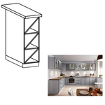 Casa si Gradina - Mobilier - Comode si corpuri - Corpuri bucatarie - Cabinet inferior deschis, alb, LAYLA D20W - Infinity.ro
