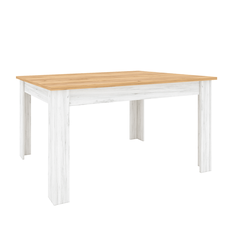 Casa si Gradina - Mobilier - Mese si birouri - Mese bucatarie si dining - Masa dining extensibila, stejar craft auriu / stejar craft alb, 135-184x86 cm, SUDBURY - Infinity.ro